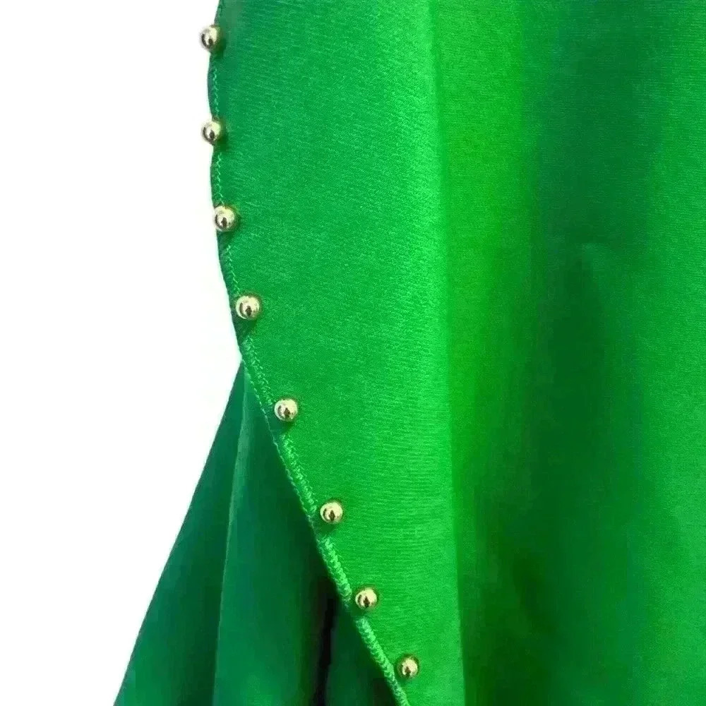 Green Ruffle Beaded Dress - Picture 2 of 3